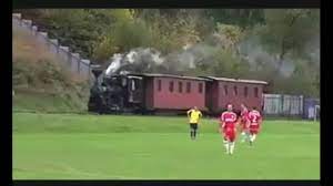 Sweden, poland and slovakia will train at the jesús navas stadium during the euros. A Train Passes Through A Football Pitch Youtube