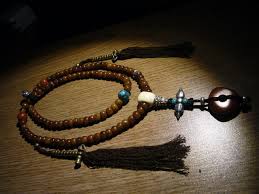 Old Tibetan Mala Blessed Yak Bone 108 Prayer Beads Buddhist Mala