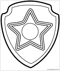 See more ideas about paw patrol, paw patrol coloring pages, paw patrol coloring. Chase Badge From Paw Patrol Coloring Pages Cartoons Coloring Pages Coloring Pages For Kids And Adults