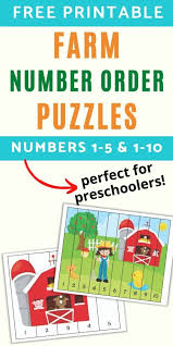 · 8723, 3872, 2387, ? Super Cute Farm Theme Number Order Puzzles For Preschoolers The Artisan Life