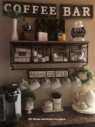 They make great hanging lighting or pot racks. Diy Kitchen Decoration Ideas Diy Kitchen Decoration Ideas Kitchendecoration Diy Coffee Bar Home Coffee Bars In Kitchen Coffee Bar Design
