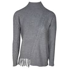 You'll receive email and feed alerts when new items arrive. Grey Fine Knit Polo Neck Jumper With Ribbed Detail By Passioni At Walk In Style