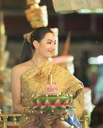 thai traditional dress thailand เดรสลายดอกไม ผ หญ ง ช ดเจ าสาว