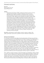This is a small list, but these topics are. Pdf Performative Social Science