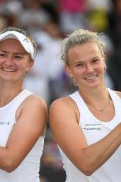 Czech republic's barbora krejcikova and katerina siniakova on the red carpet at the official dinner for the 2018 fed cup final! Katerina Siniakova French Open Tennis Tournament 2018 In Paris 05 28 2018 Celebmafia