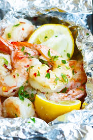 Preheat oven to 400 degrees f. Easy Baked Shrimp Scampi Foil Packets Low Carb