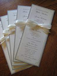 Wedding Ceremony Program Double Sided With Ribbon Bow Etsy Wedding Ceremony Programs Wedding Programs Classy Wedding Invitations