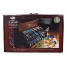Royal Langnickel Deluxe Wood Box Drawing Set Drawing Set Art Craft Store Professional Art Supplies