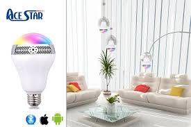 Mini Bluetooth Speaker Table Music Lamp Wall Clocks Living Room Music Lamp Led Light Bulb