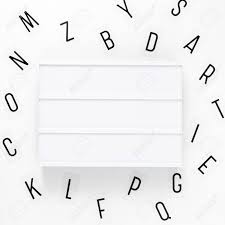 Blank Lightbox And Letters Over White Background Stock Photo Picture And Royalty Free Image Image 100046925