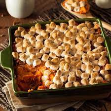Brown Sugar-glazed Sweet Potatoes With Marshmallows Recipe Glazed Sweet Potatoes Sweet Potatoes With Marshmallows Recipes