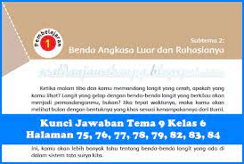 Kunci jawaban tematik kelas 5. Kunci Jawaban Buku Tematik Tema 9 Kelas 6 Subtema 2 Halaman 75 76 77 78 79 82 83 84 Soal Dan Jawaban