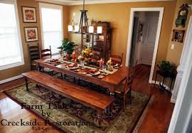 matching farm style dining table