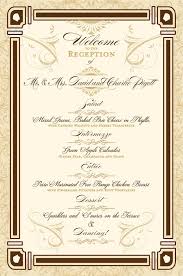Menu Wedding Menu For Old Hollywood Theme Great Gatsby Old Hollywood Collection For Wedding Receptions And Bridal Luncheons 10 Menus Menu