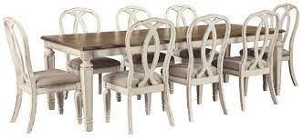 Generally, when a table and a chair are harmonious the distance between the seat and the tabletop is between 8 to 14 inches. Realyn Dining Table And 8 Chairs D743 45 02 8 Dining Room Groups B And B Furniture Inc