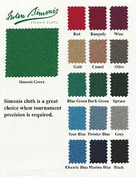 Championship Fabric Colors Atlas Billiards South Fl