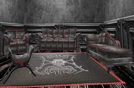 In this case, the leather is paired with a. Second Life Marketplace Black Leather Studded Living Room Set