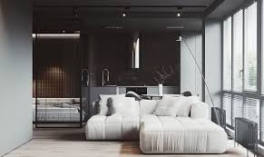 Grey Raw Masculine Interiors 14 Visualizer D3 Design Our Second Grey Apartment Design Is A 53 With Images Loft Design Apartment Bedroom Decor Masculine Interior