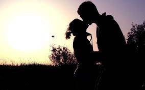 Silhouette of a people kissing stock illustrations. Couple Love Kissing Hd Wallpaper Wallpaperbetter