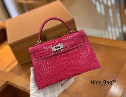 Túi Hermes Limited Edition Mini Kelly 20 Sellier Rose Scheherazade  Alligator Bag - Nice Bag™
