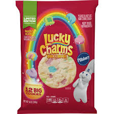 There are 160 calories in 2 cookies (38 g) of pillsbury sugar cookies.: Pillsbury S New Limited Edition Sugar Cookies Are Filled With Lucky Charms Marshmallows Allrecipes