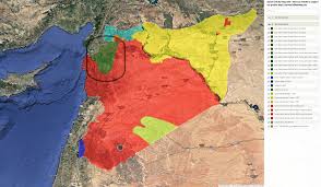 Große detaillierte karte von syrien. Karte Der Von Den Kriegsparteien Jeweils Kontrollierten Gebiete In Syrien Rebellen Gebiete Grun Bei Idlib Sind Hervorgehoben Quelle Http Syriancivilwarmap Com 7 10 2018 Genocide Alert