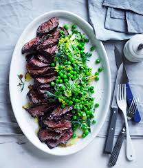 Pepper Hanger Steak With Peas And Lettuce Recipe Recipe Hanger Steak Lettuce Recipes Eat Beef