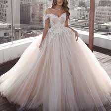Off The Shoulder Wedding Dresses Ball Gown 2020 Lace Applique Beaded Princess Boho Wedding Gowns Ball Gown Wedding Dress Wedding Dresses For Girls Ball Gowns Wedding