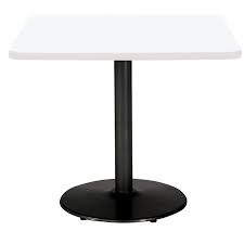 Kfi Mode 30 Inch Square Breakroom Table Designer White Black Base Bistro Height Multipurpose Table Square Dining Tables Counter Height Dining Table