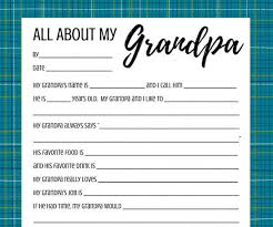 Download All About My Grandma Grandpa Printable Interviews For Kids