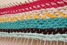 Weave A Boho T Shirt Rag Rug With Easy Diy Loom A Piece Of Rainbow Diy Rug Crochet Rag Rug Rag Rug