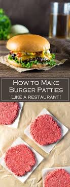 These Instructions Will Take Your Homemade Burgers From Plain To Restaurant Quality With A Few Easy Making Burger Patties Delicious Burgers How To Make Burgers