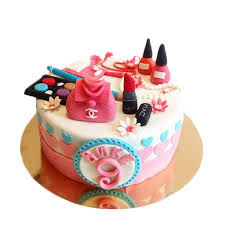 Knife & candle will be provided with the order. Mak Makeup Kit Cake Delivery In Rohtak Send Mak Makeup Kit Cake Online Click2cake