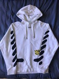 Off White Diagonal Spray Hoodie Men S Fashion Clothes Tops On Carousell