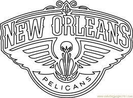 Nba team logo coloring pages. New Orleans Pelicans Coloring Page For Kids Free Nba Printable Coloring Pages Online For Kids Coloringpages101 Com Coloring Pages For Kids