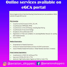 Maybe you would like to learn more about one of these? Aviation Skippers Online Services Available On Egca Portal Dgca Egca Facebook