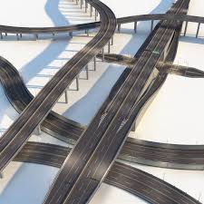 3d Highway Pack 3d Model Model Village City Skyline Highway