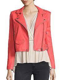 Iro Ashville Leather Moto Jackecoralnpinkt Red Jacket Leather Moto Jacket Jackets