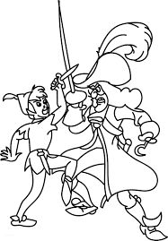 He suffered several major injuries, and he has to wear an eyepatch over his left eye, a wooden right leg and an iron hook on his left hand as a result. Coloring Pages Luxury Awesome Peter Pan Captain Hook Fight Coloring Page