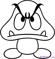 How To Draw A Goomba Step By Step Video Game Characters Pop - Clipart Best - Clipart Best Super Mario Coloring Pages Mario Coloring Pages Mario