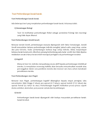 Teori perkembangan kognitif jean piaget jean piaget dilahirkan di. Teori Perkembangan Kanak Docx