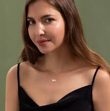 14K Solid Gold Personalized Number Necklace