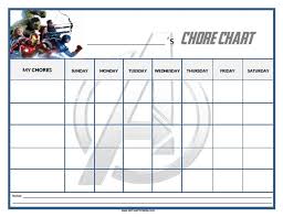 Free Printable Avengers Chore Chart Home Pinterest Chart