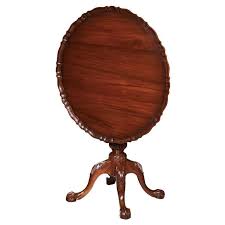 Carved Mahogany Tilt Top Pie Crust Table Table Table Furniture Mahogany