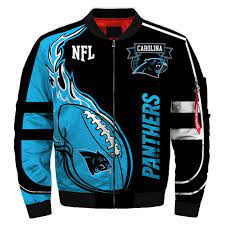 Carolina Panthers Bomber Jacket Winter Coat Gift For Men Jack Sport Shop Carolina Panthers Outfit Bomber Jacket Winter Carolina Panthers Jacket