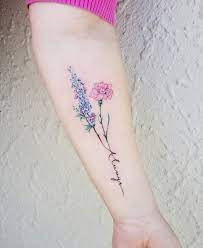 Larkspur flower tattoo pictures march 1, 2019 by admin 45 fantastic larkspur flower tattoos larkspur flower tattoo hd png flower tattoo meanings watercolor style larkspur fl tattoo Larkspur And Carnation Nicolekaye Custom Tattoo Design Facebook