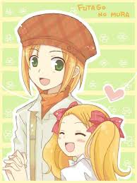 Harvest Moon The Tale Of Two Towns Ash And Cheryl Harvest Moon Game Harvest Moon Anime
