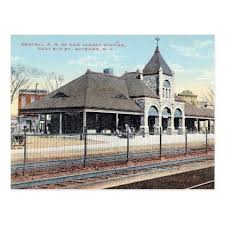 Bayonne New Jersey Train Station Vintage Postcard Zazzle Com In 2020 Train Station Bayonne New Jersey