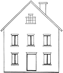 Brick house printable coloring page. House Coloring Pages Printable House Colouring Pages House Colouring Pictures Simple House Drawing
