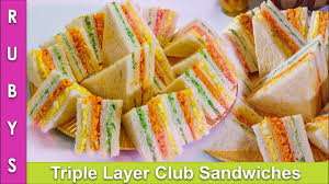 Triple Layer Club Sandwiches Party Ideas Lunchbox Idea Recipe In Urdu Hindi Rkk Youtube Breakfast Recipes Easy Recipes Party Sandwiches